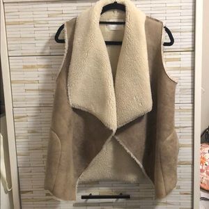 Velvet by Graham & Spencer Sherpa drape front vest